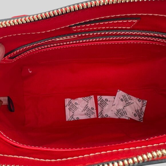 Dooney and Bourke Red Leather Satchel Bag Structured Handbag - NWT  MRSP 448.00 - Picture 13 of 14